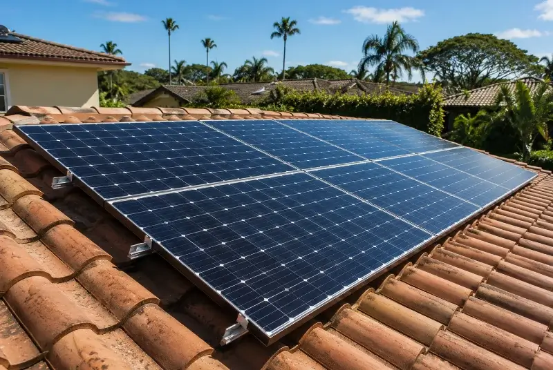 Installation de panneaux solaires au Pin